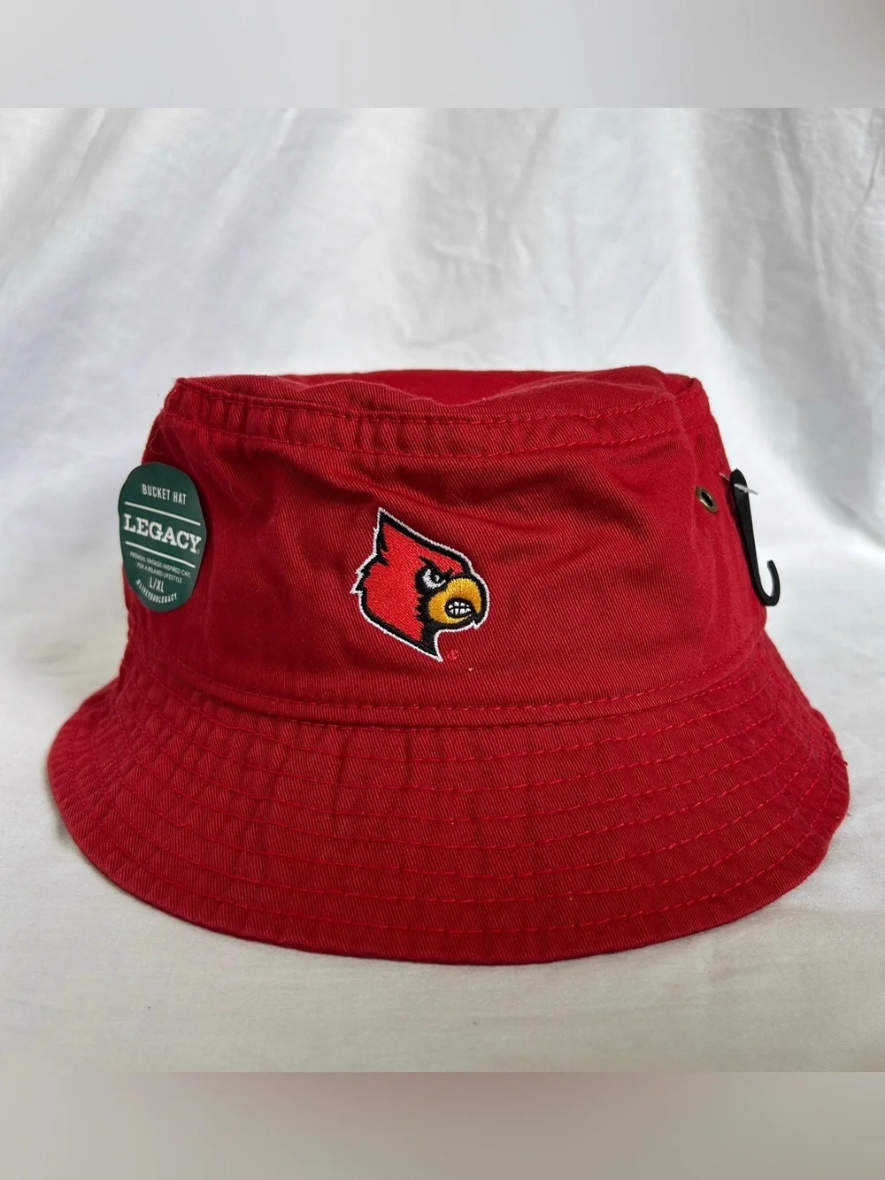 Logo cardinals red twill bucket hat L/XL